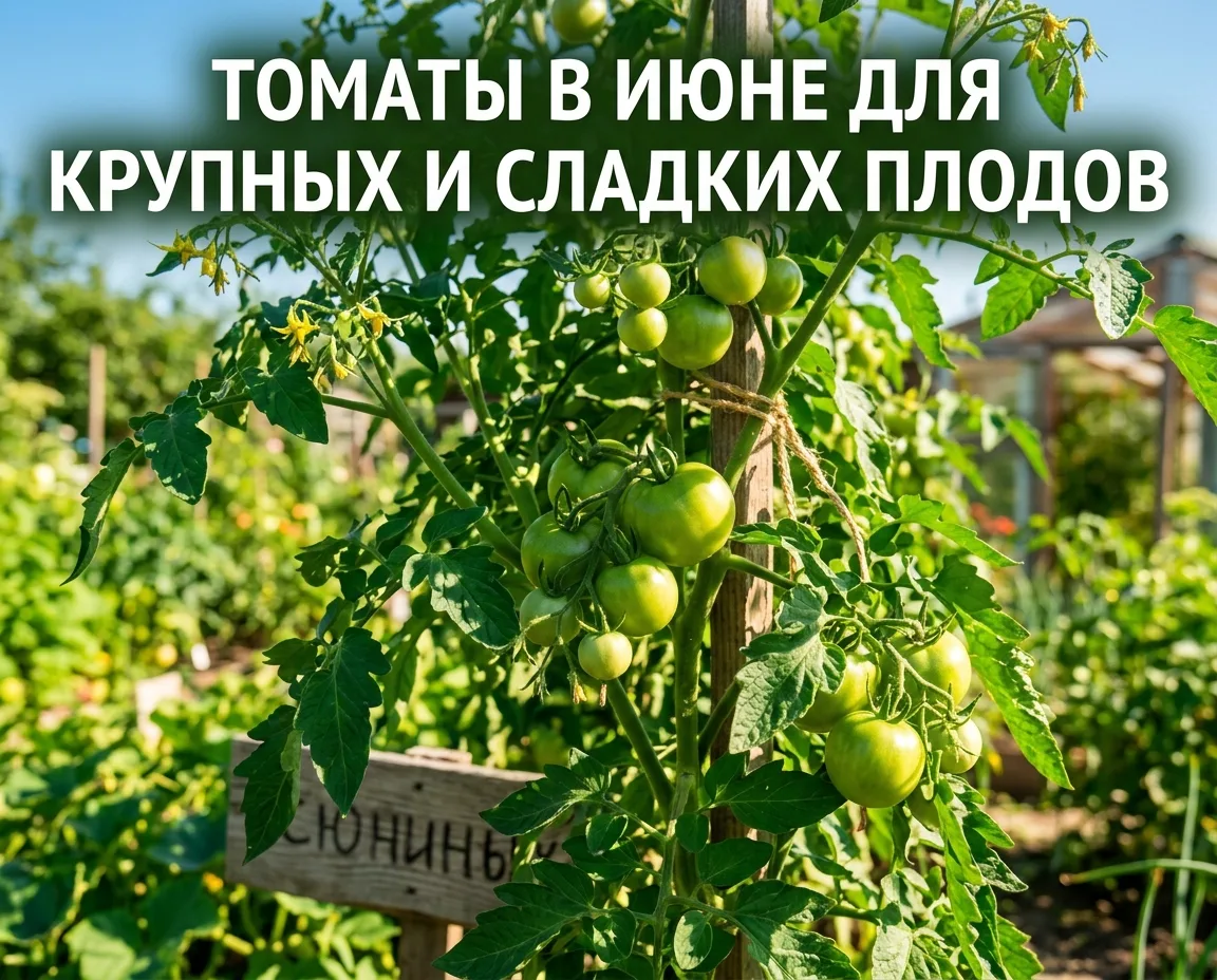 🍅 ЧЕМ ПОДКОРМИТЬ ТОМАТЫ В ИЮНЕ ДЛЯ КРУПНЫХ И СЛАДКИХ ПЛОДОВВ июне томаты активно цветут и начинают 