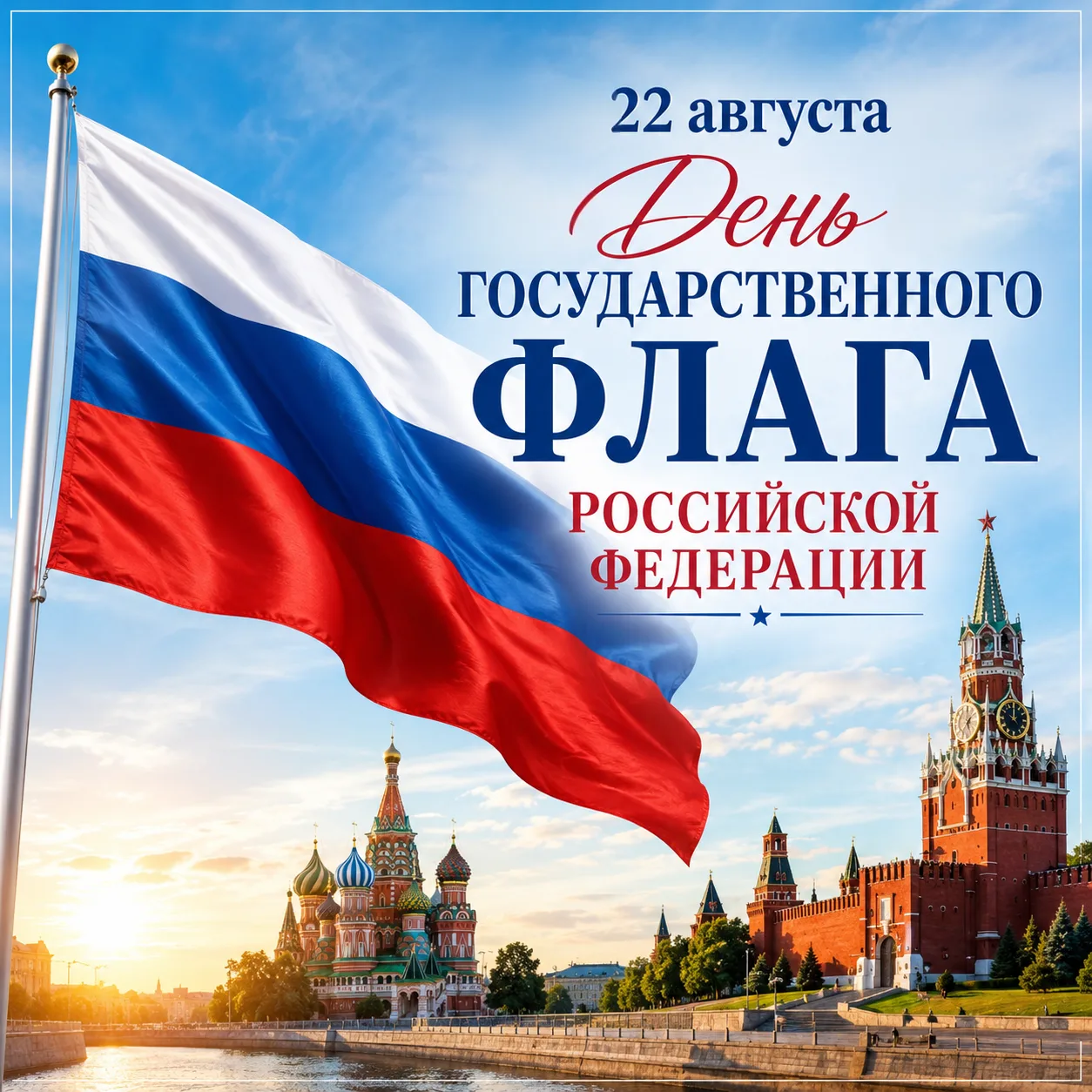 🇷🇺 22 августа — День Государственного флага Российской Федерации!