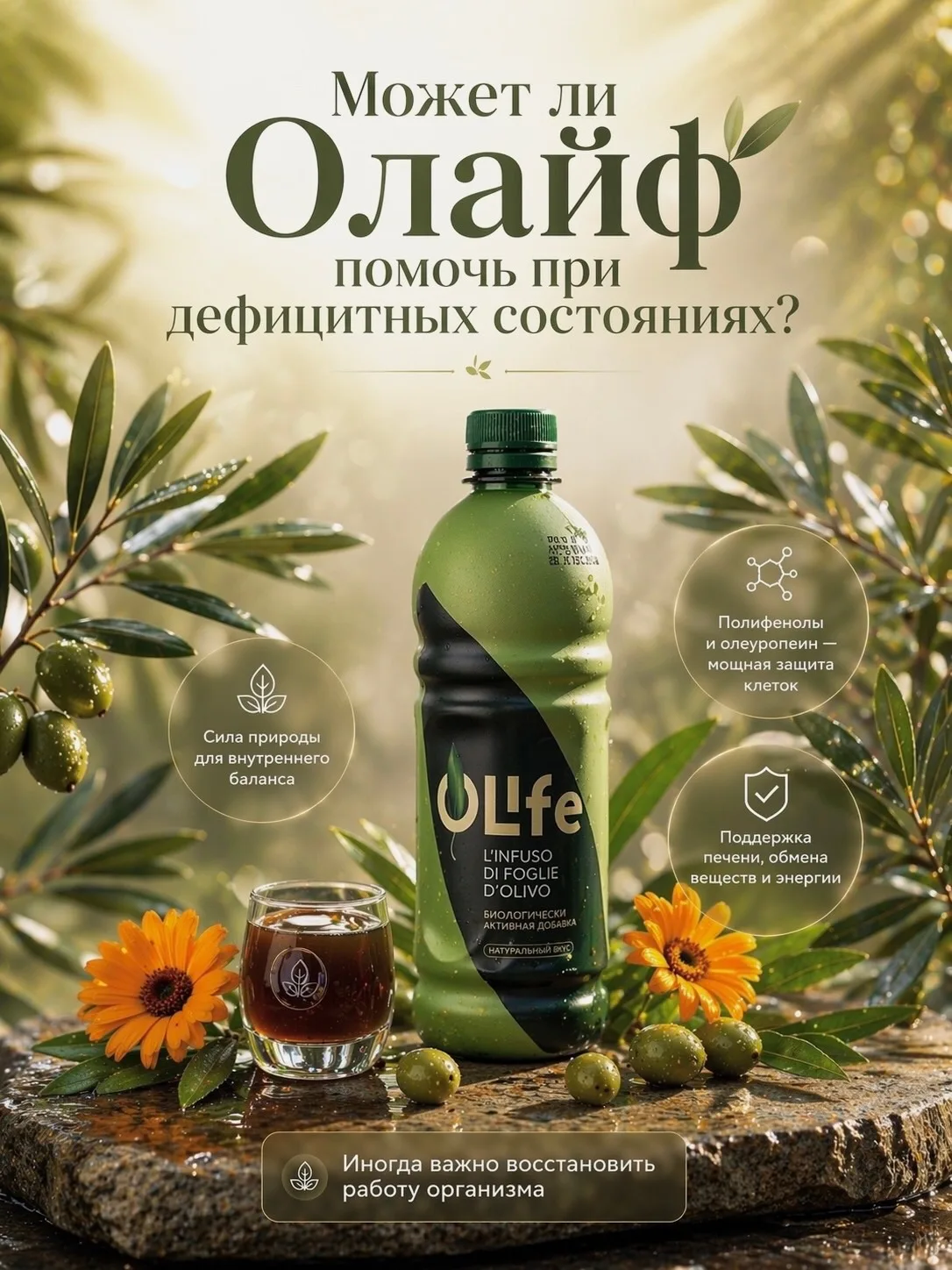 Может ли Олайф помочь при дефицитных состояниях? 

Когда говорят о дефицитах, чаще всего имеют в вид