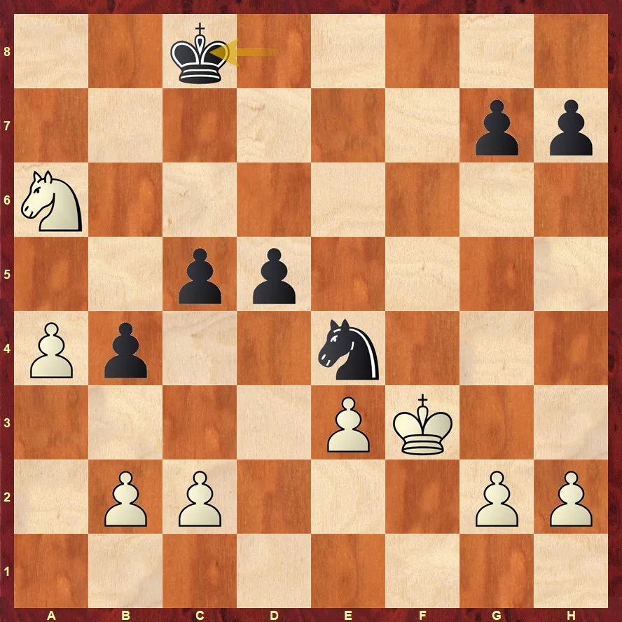 ПозицияДня
 
Я. Непомнящий - Х. Ниманн (Ташкент)
 
За пешками: 31.Kf4! Kb7 32.Ke5