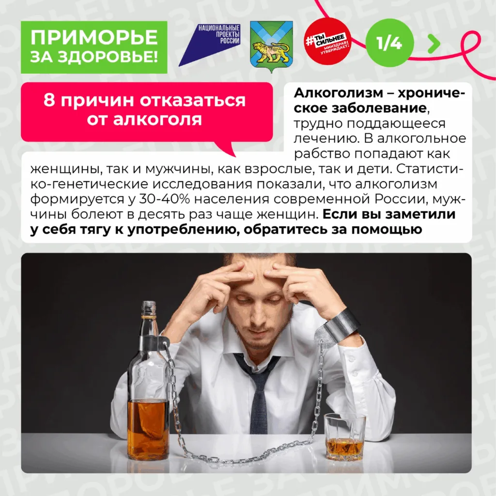 📆С 17 по 23 августа в Приморье проходит неделя отказа от алкоголя. Потребление алкогол...
