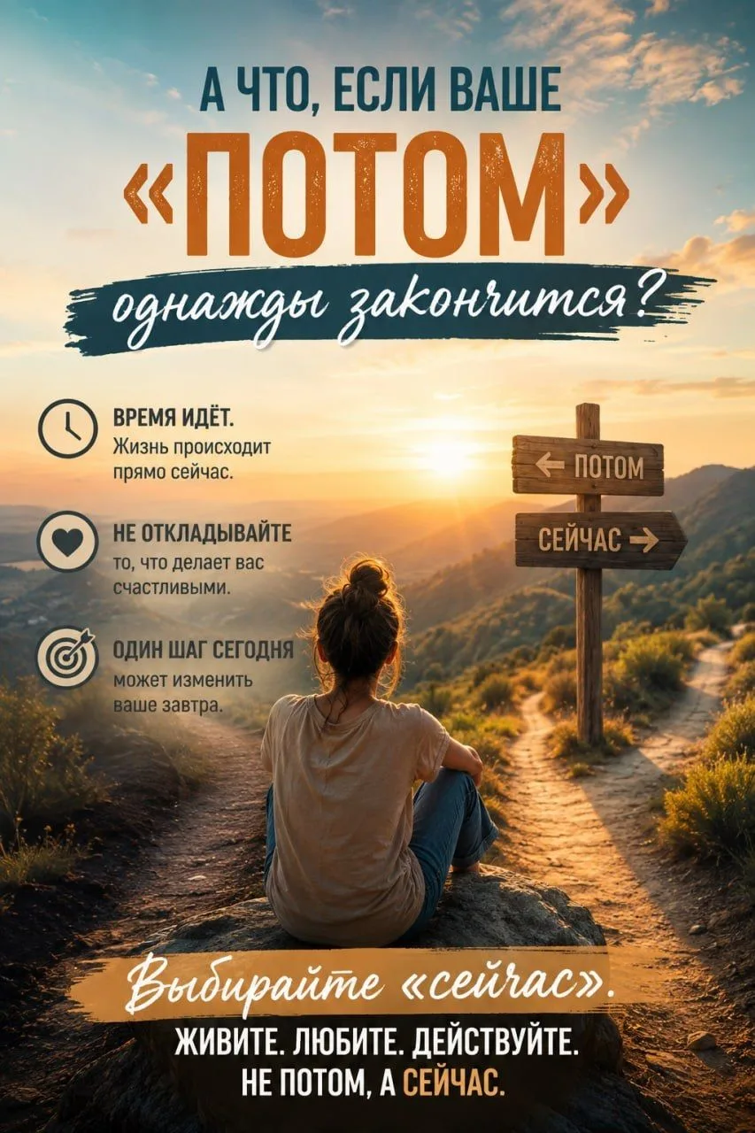А что, если ваше «потом» однажды закончится?
