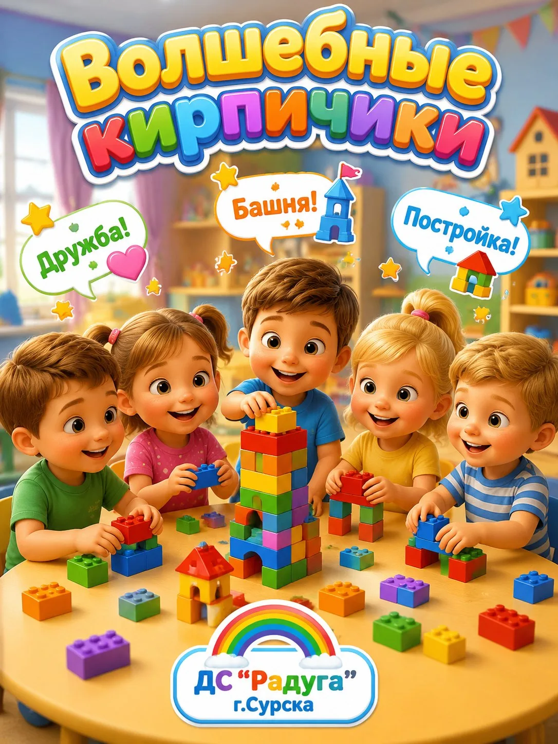 🏗️ Волшебные кирпичики: Конструируем с радостью! 🏠✨