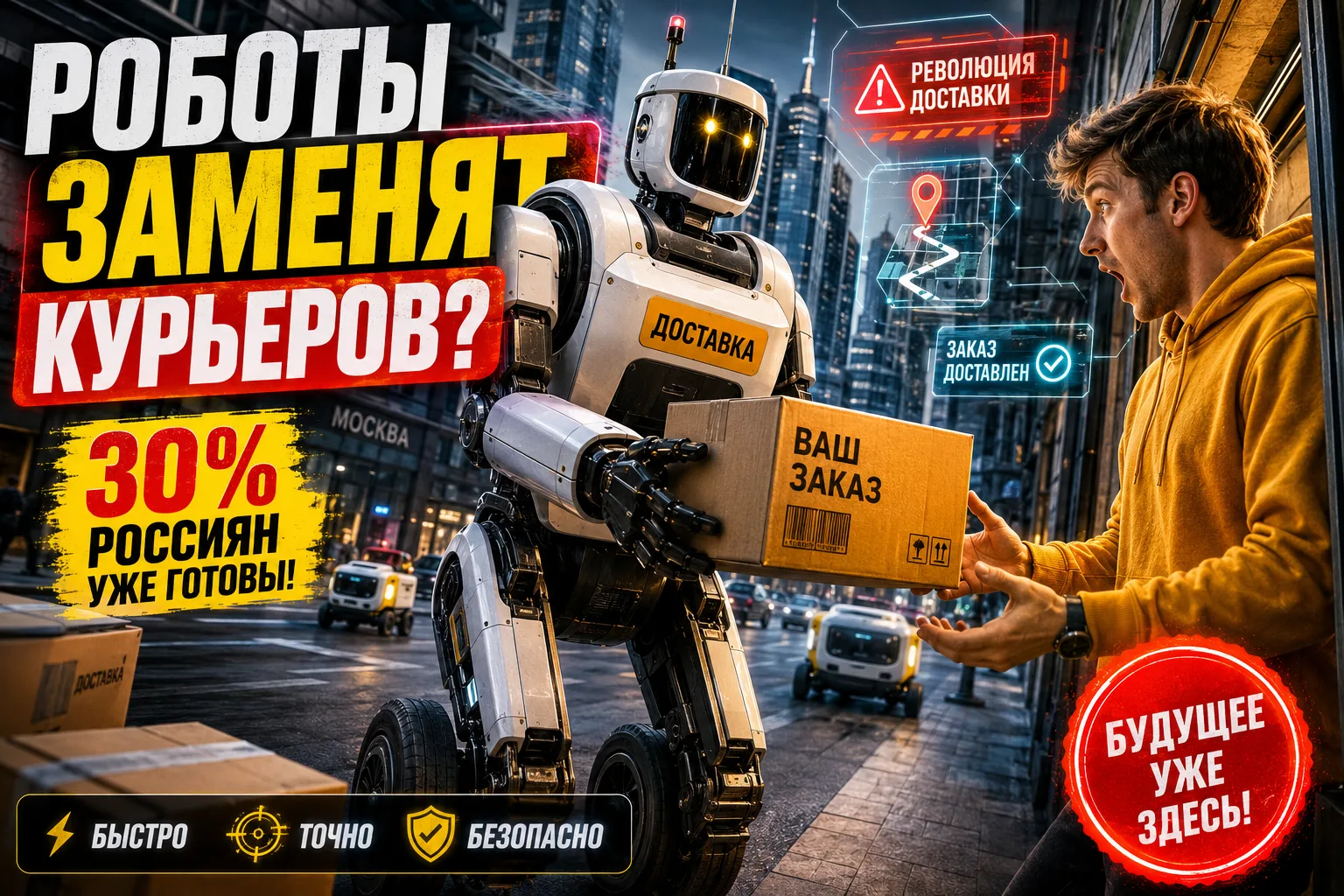 Роботы-курьеры наступают: каждый третий житель Самары готов доверить им доставку 🤖