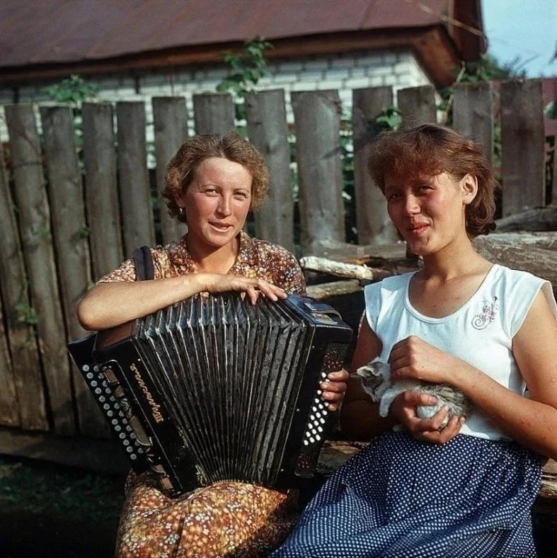 Жизнь в деревне в Чувашской АССР, 1986 год.