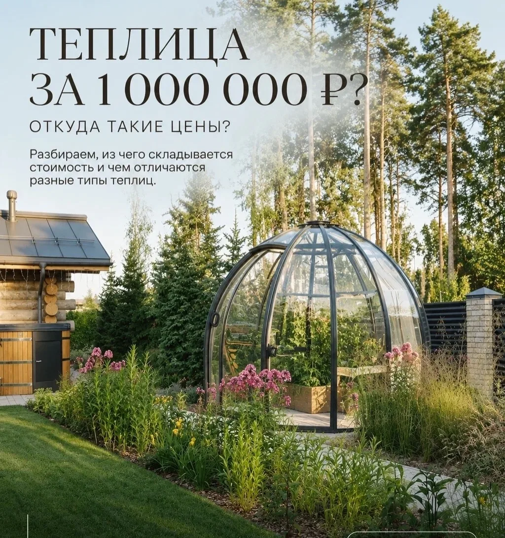 Теплица за миллион ₽ — это вообще нормально?