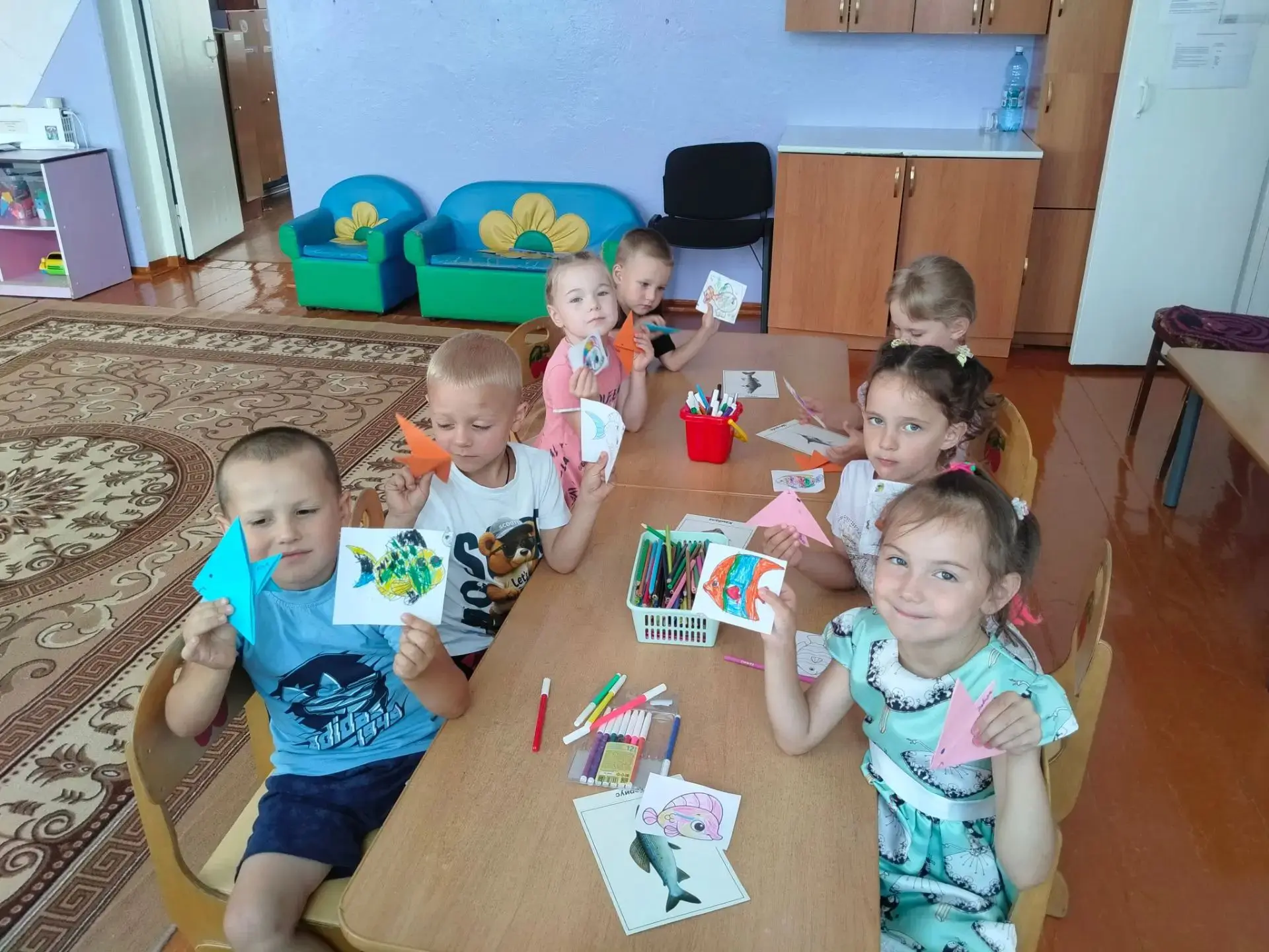“День рыбака” в средней группе! 
Сегодня в средней группе прошёл увлекательный тематический день — “