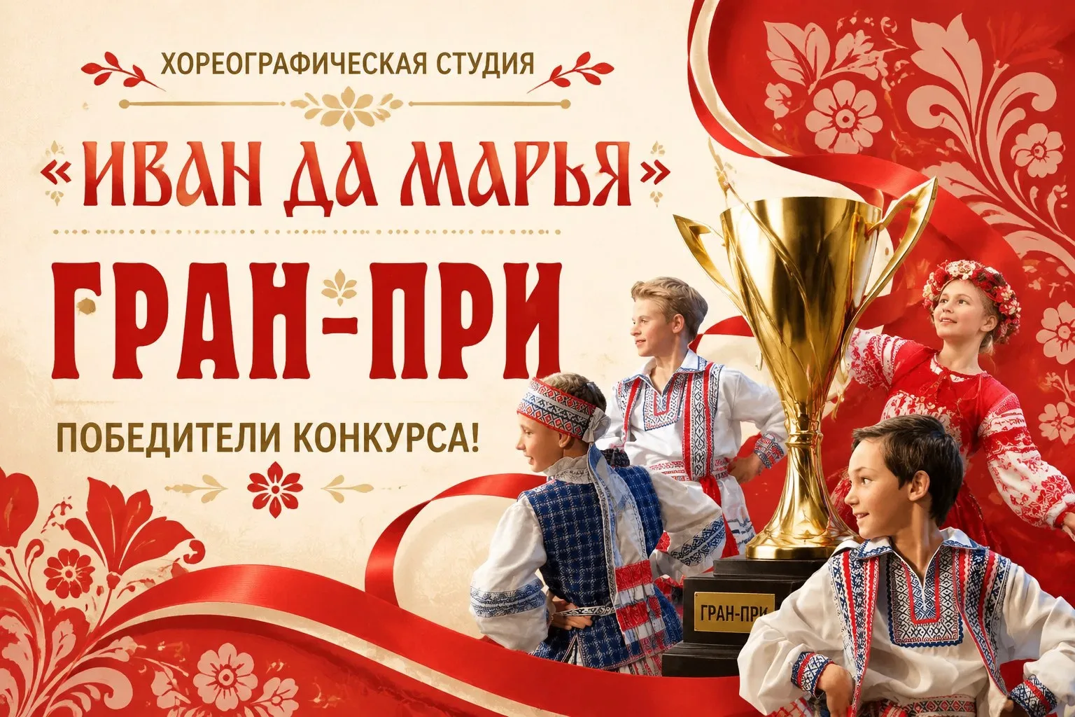 ГРАН-ПРИ: "Иван да Марья"

💃Вот и подходит к концу 21‑й творческий учебный год в хореографической с