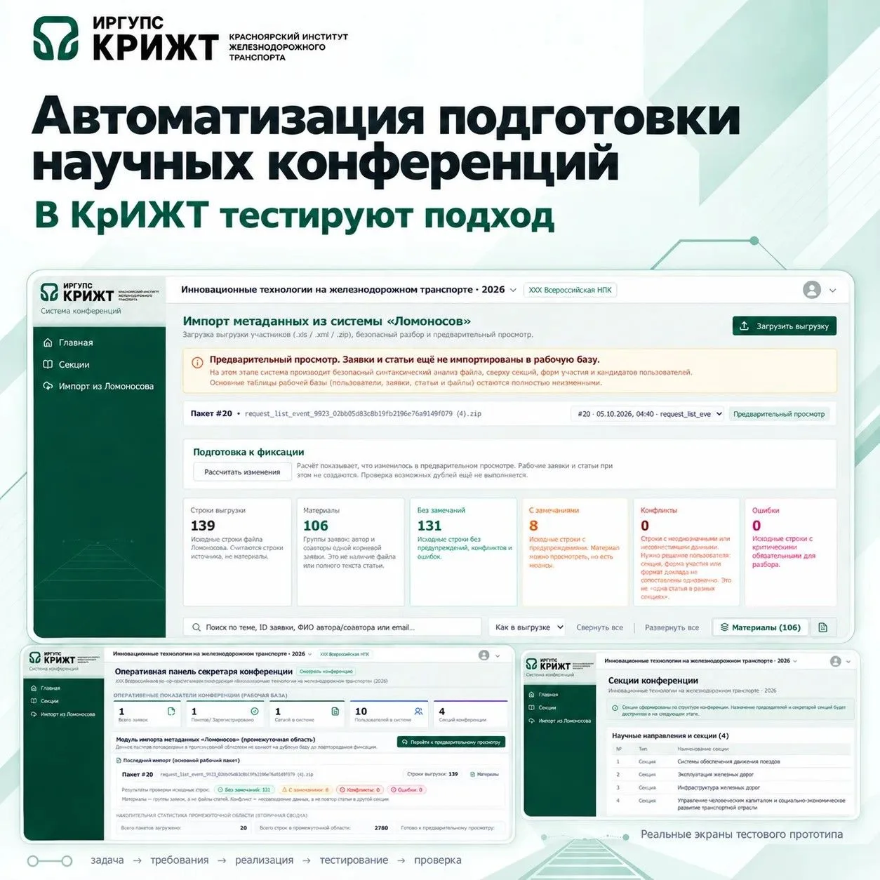 В региональном центре инновационного развития КрИЖТ тестируют подход к автоматизации от...