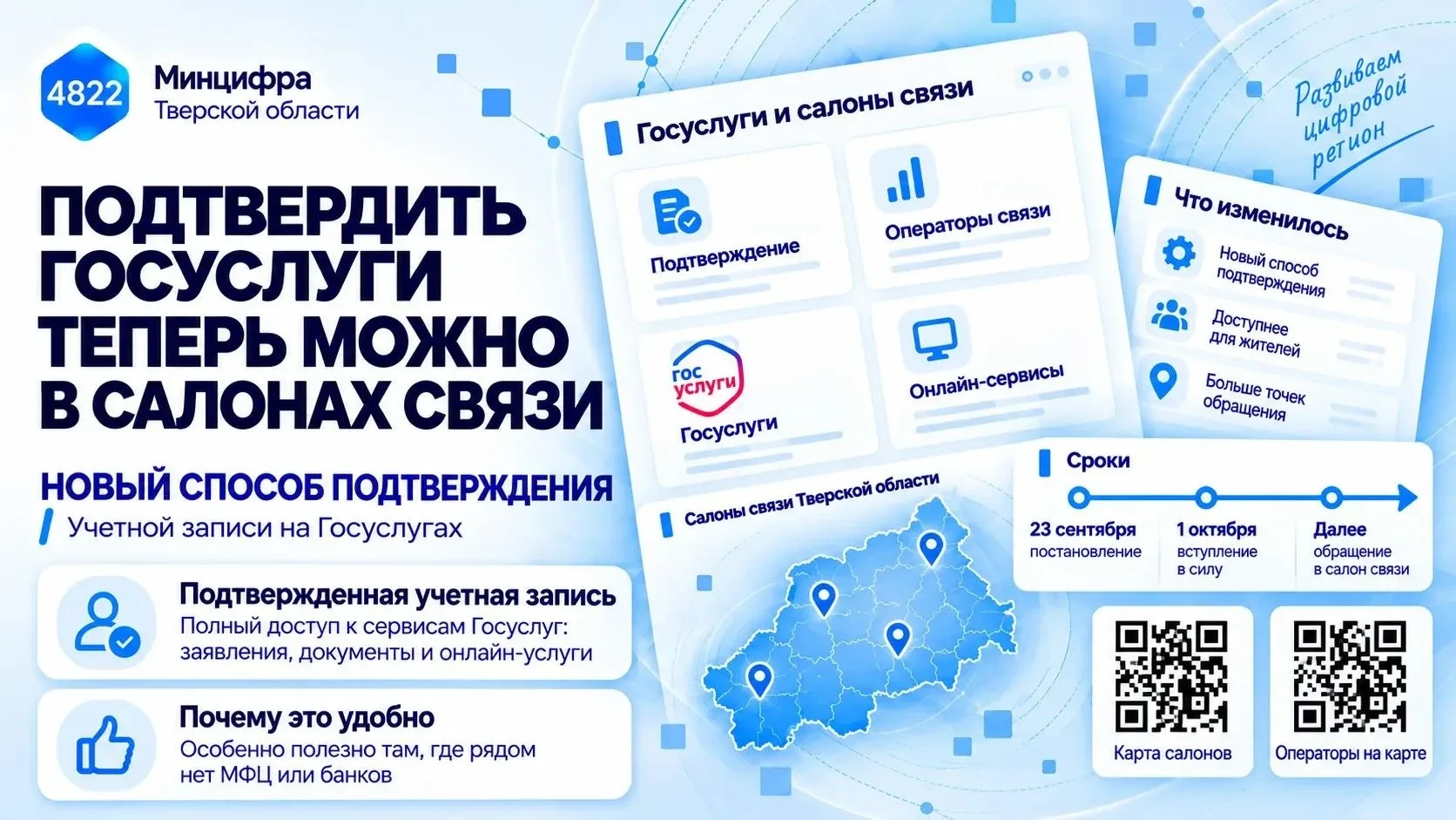 📱 Подтвердить учётную запись на Госуслугах можно будет в салонах связи