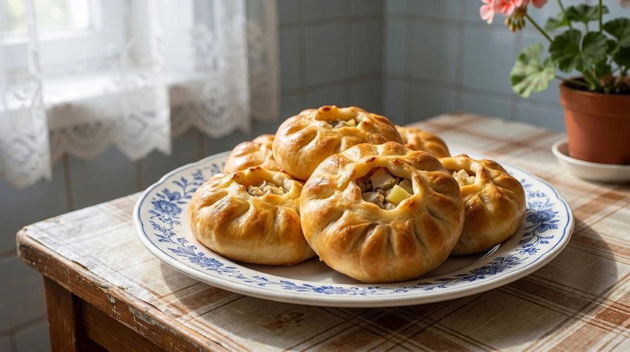 Курники или мини куриные пироги — Нежные, рассыпчатые пирожки на сметанном тесте с сочной начинкой и