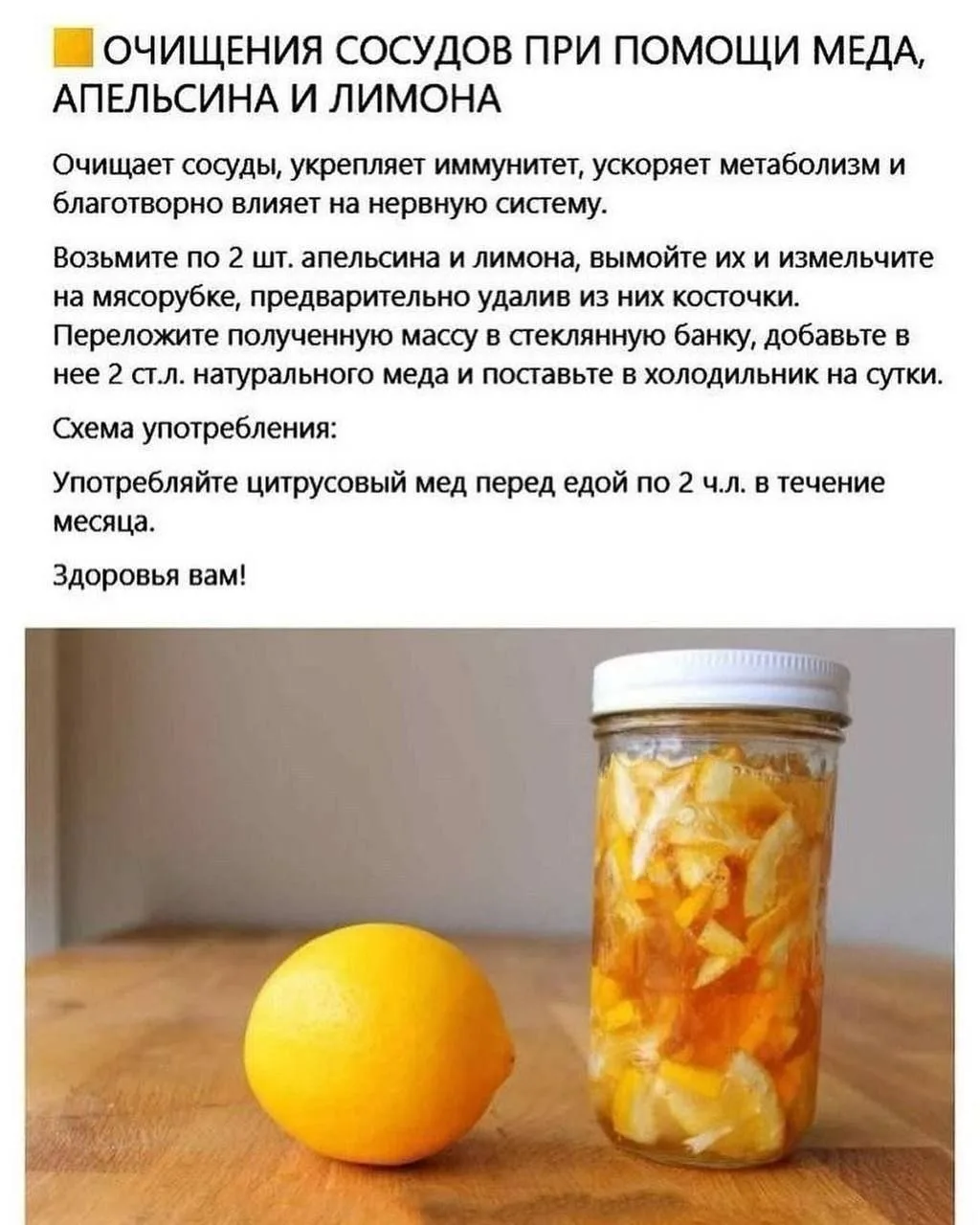 Мёд, апельсин и лимон - очищаем сосуды  🌿 Здоровье | Тренировки | Питание 👉 Подписаться