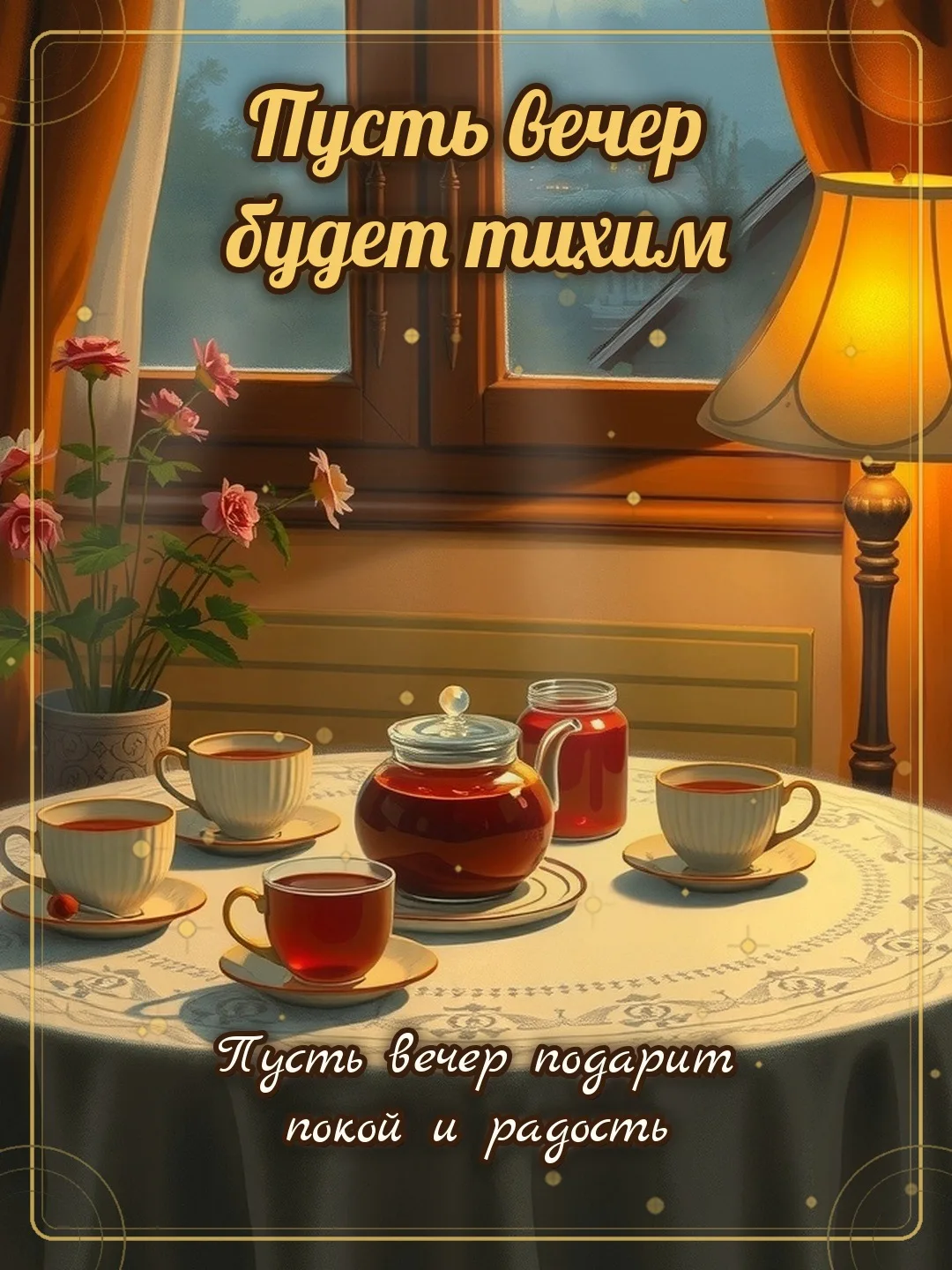 🌇 Пусть вечер будет тихим! Пусть вечер подарит покой и радость.