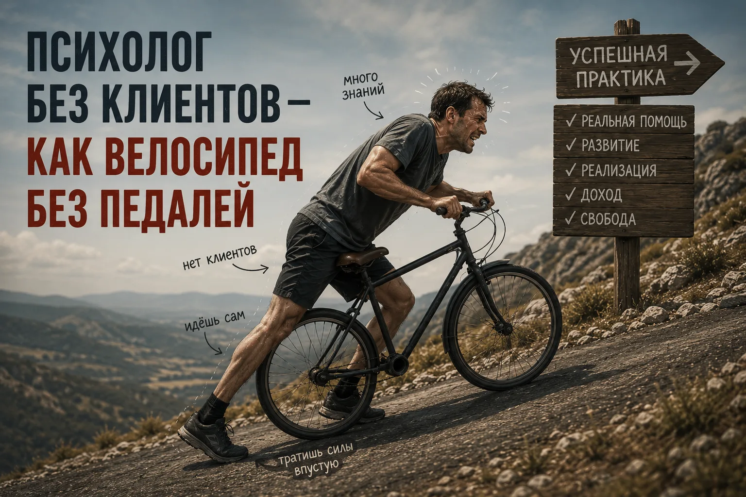 ПСИХОЛОГ БЕЗ КЛИЕНТОВ, ИСПОВЕДЬ НЕУДАЧНИКА                                                          