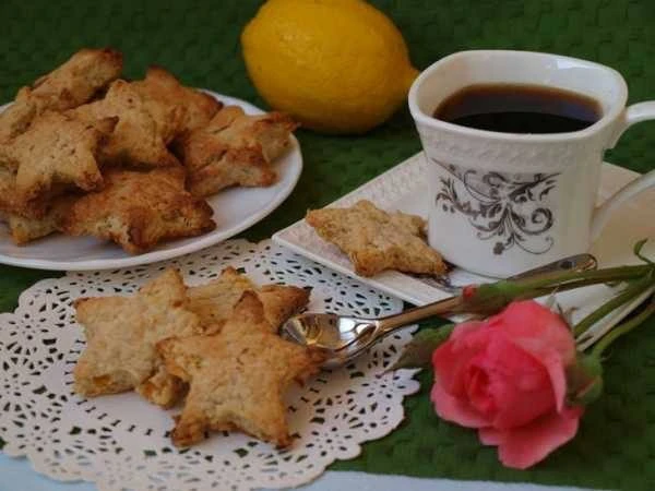 🍪 Постное лимонное печенье с овсяными хлопьями.