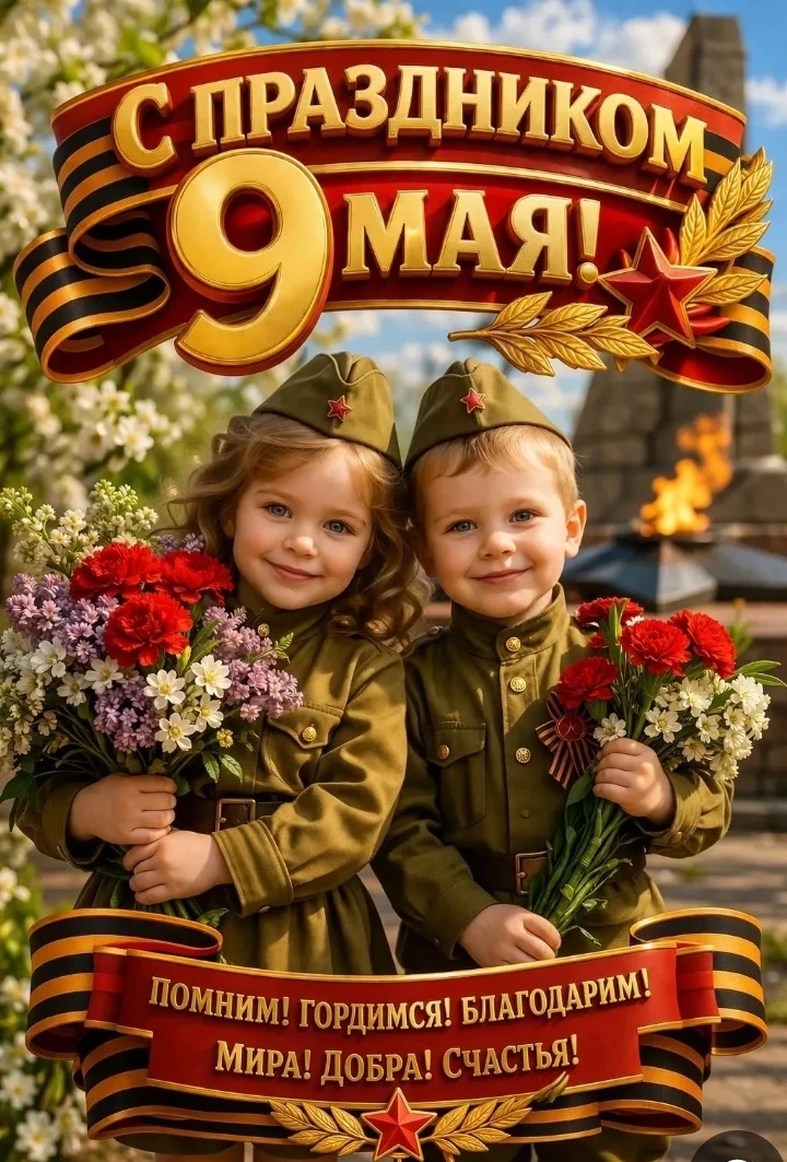 Победа — то, к чему стремились
Все наши предки на войне.
Ее они весной добились,
За это заплатив втр