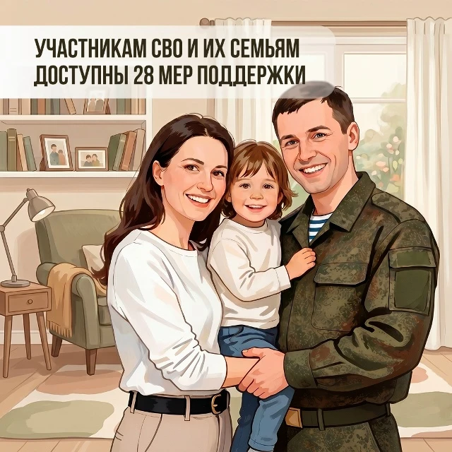 Социальный фонд России помогает участникам СВО и их семьям

Сегодня предусмотрено 28 мер поддержки: 