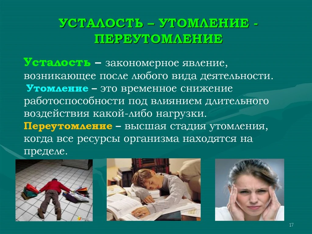 🧠 Усталость / переутомление: