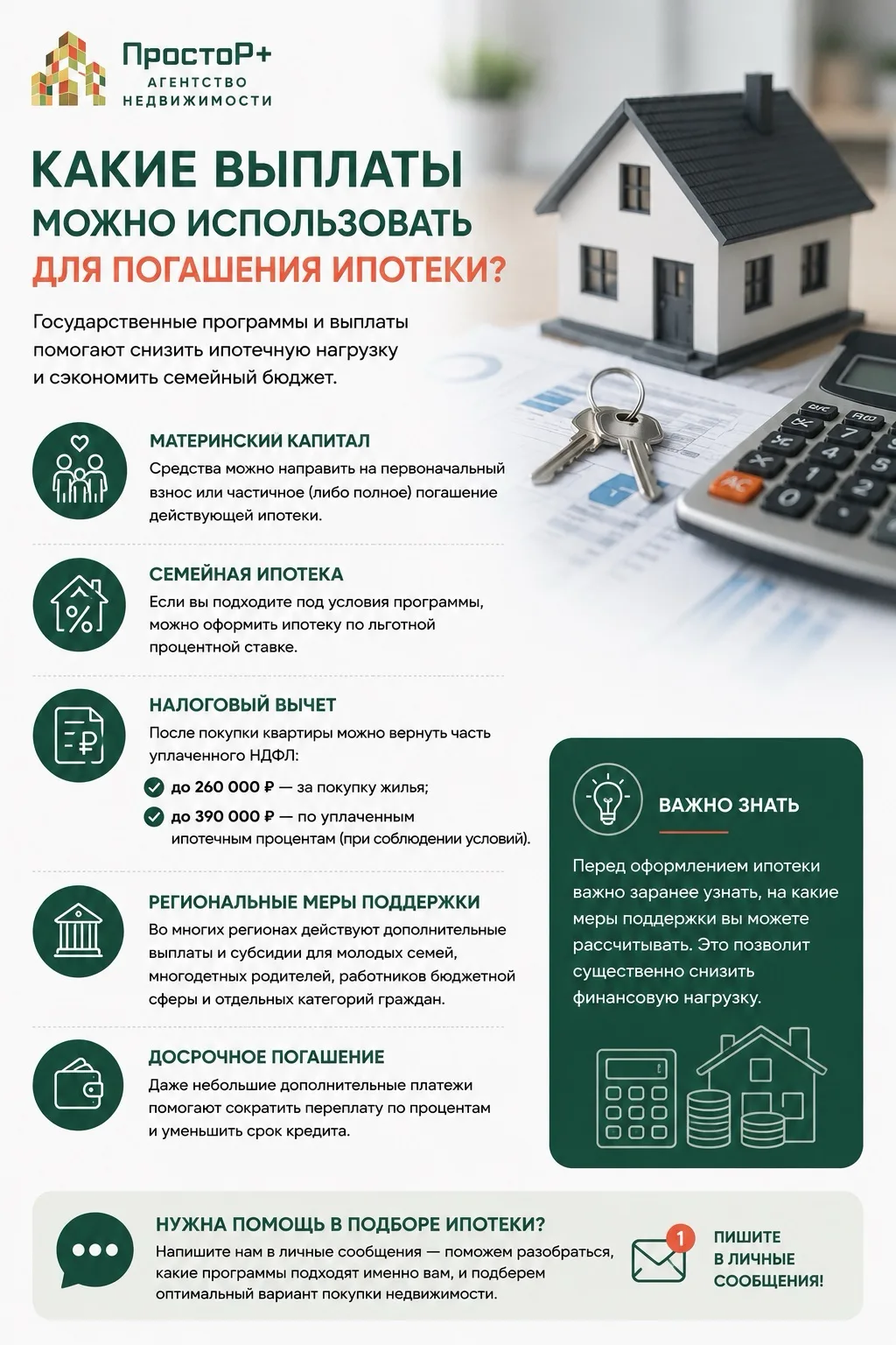 Какие выплаты можно использовать для погашения ипотеки?