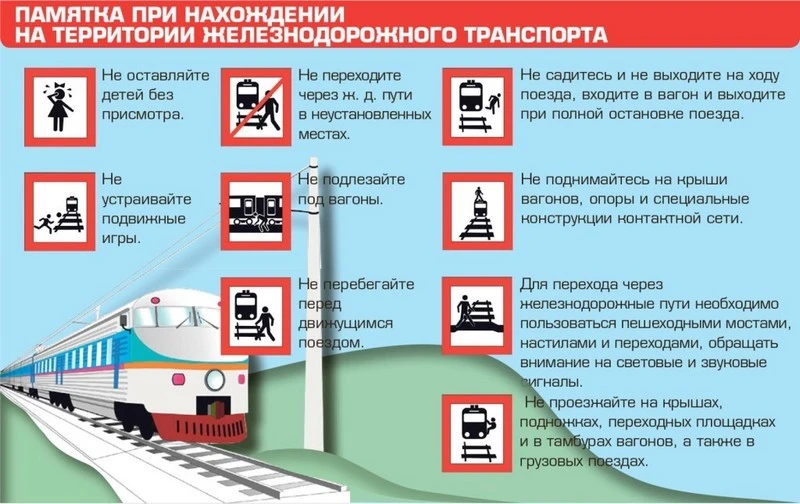 Железная дорога — не место для игр, селфи и «приключений». Памятки по предупреждению не...