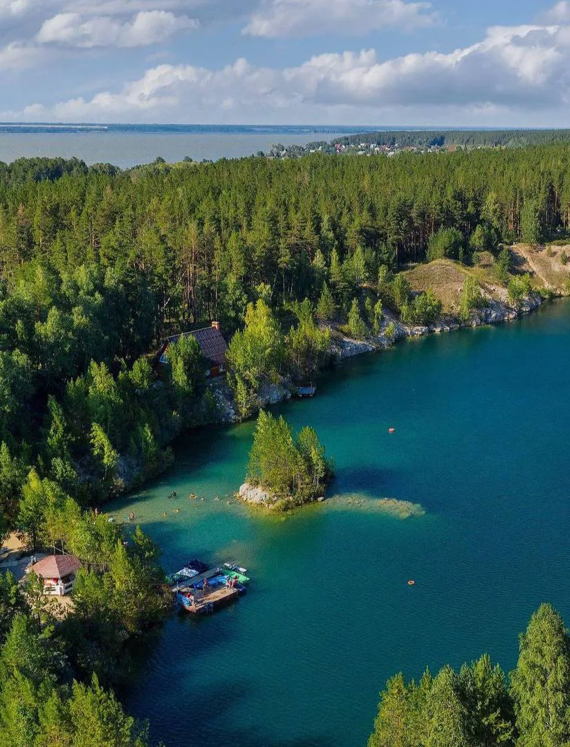 🌊  Абрашинский карьер (Мраморное озеро), Ордынский район
