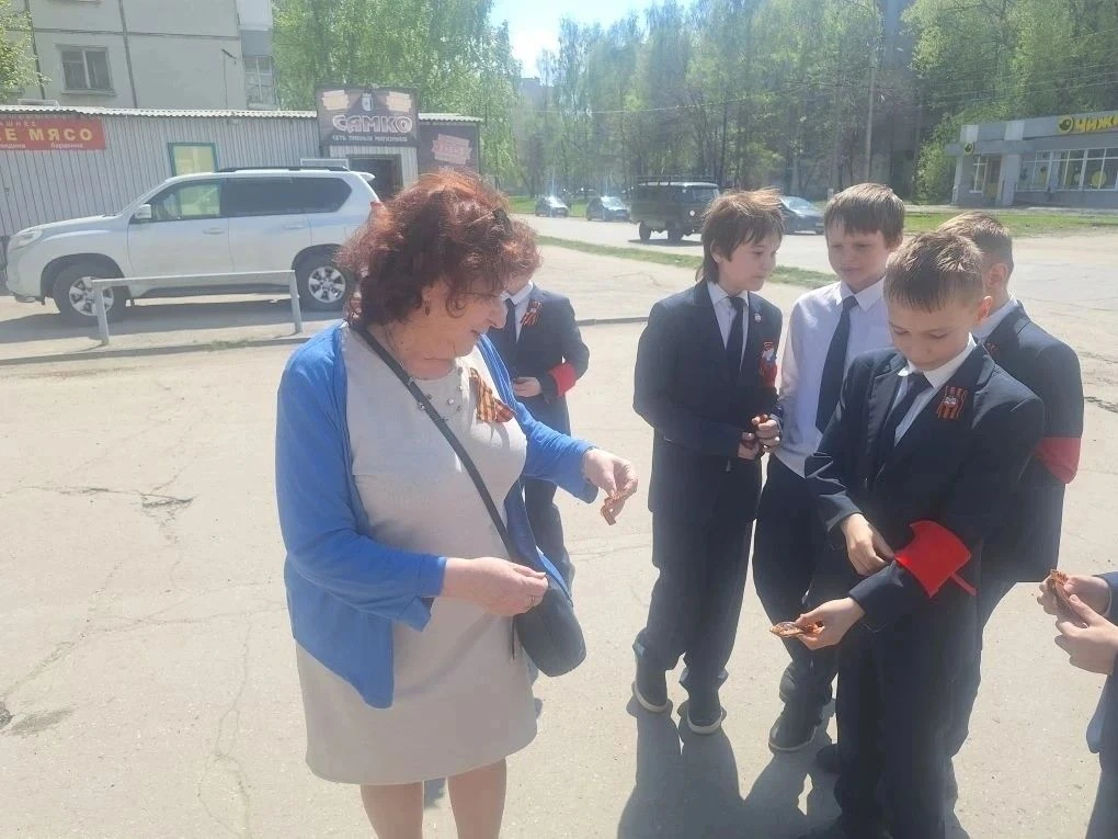 🎖️ Георгиевская лента — символ памяти и воинской славы В преддверии Дня Победы в нашей школе прошли 
