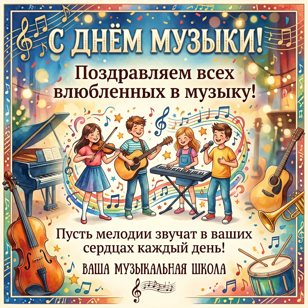 🎉 С Международным днём музыки, дорогие ребята и родители! 🎶