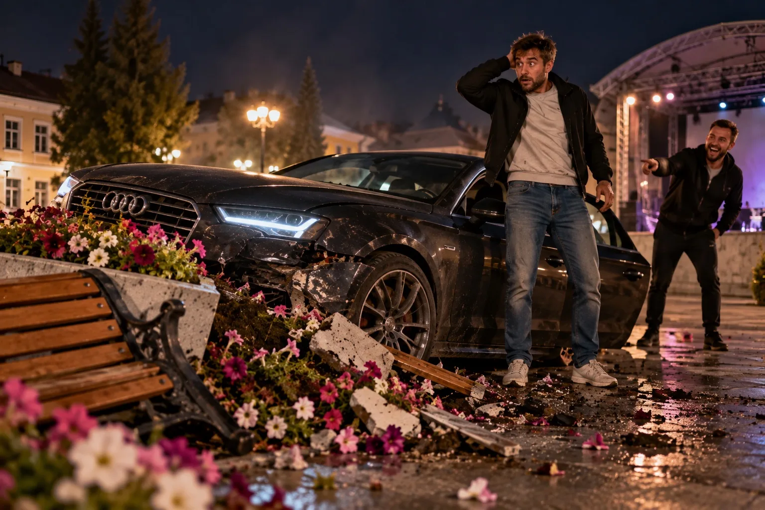 🌸 Хотел прокатиться на Audi, а приехал в клумбу: кичменжанин получил 5 суток ареста