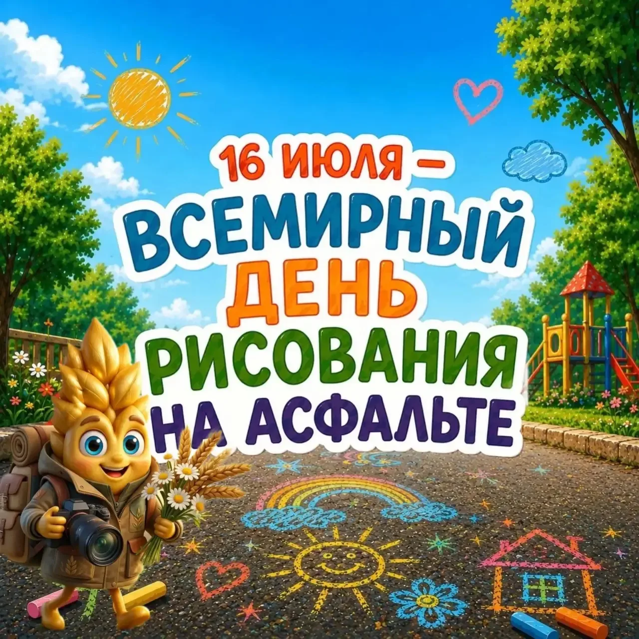 ❗️День рисования на асфальте — наш маленький праздник творчества! 🫶🏼🌼

Сегодня привычные стены на