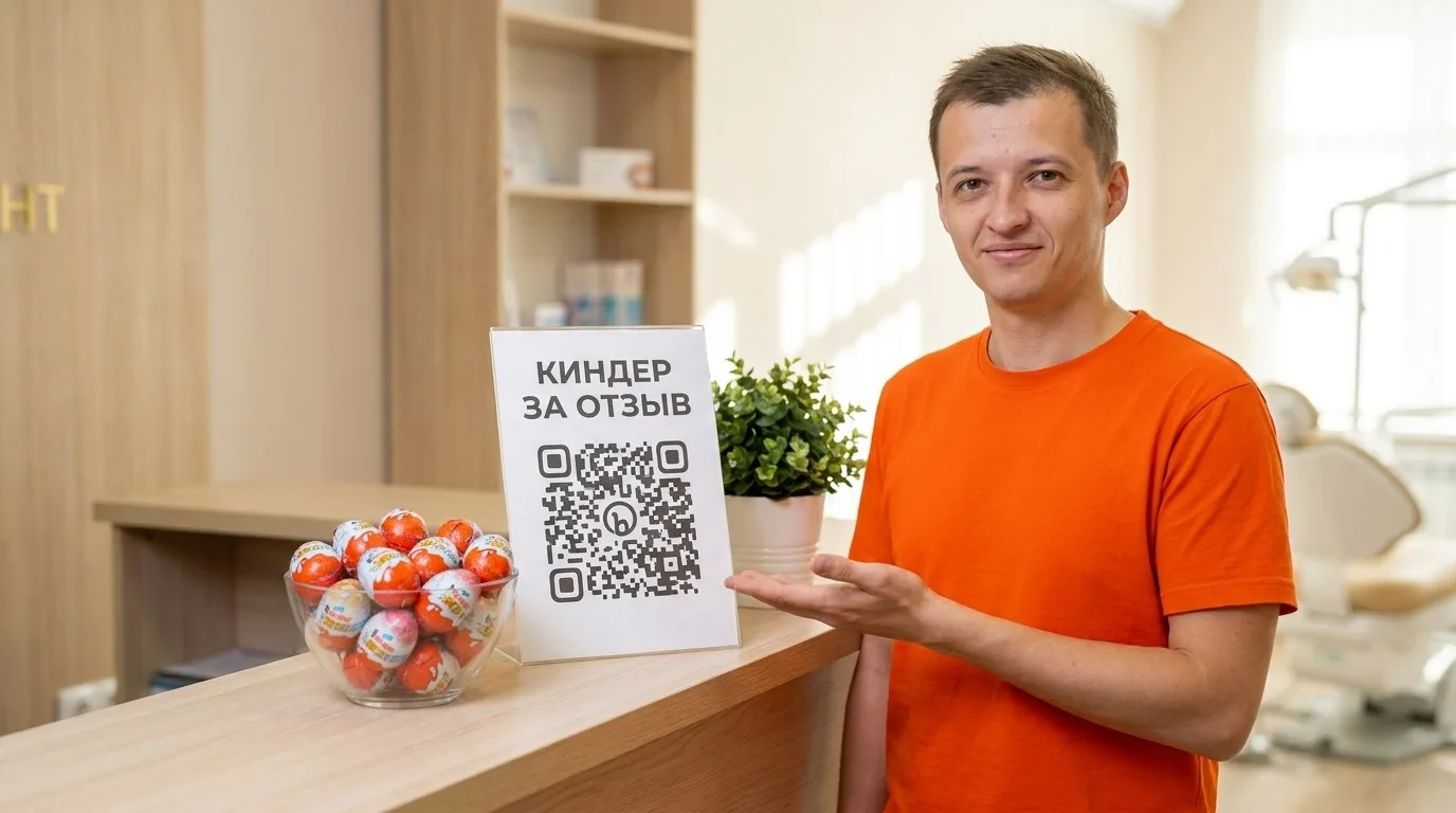 Отзывы за киндер: как стоматология получает 2–3 живых отзыва в неделю по цене 170 ₽ вме...