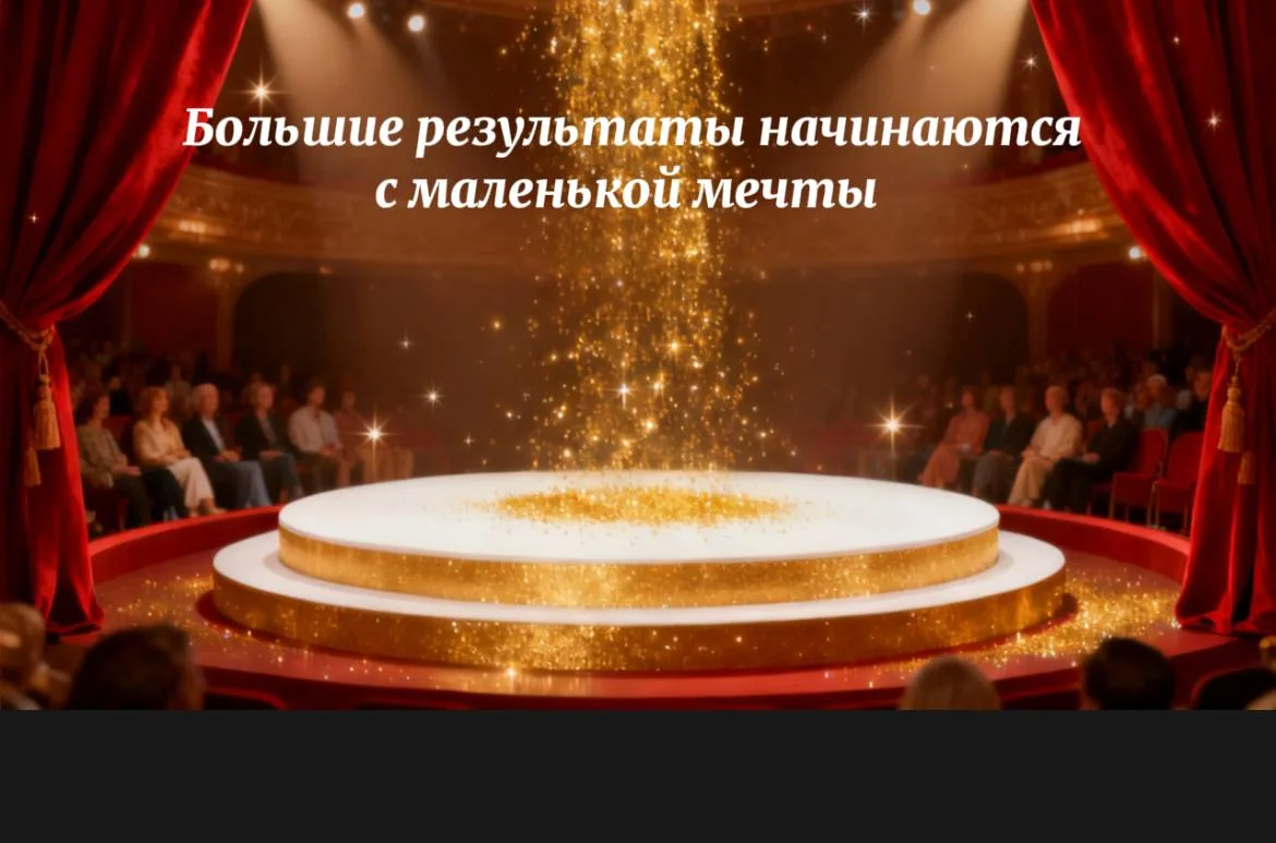 Большие результаты начинаются с маленькой мечты 🌟