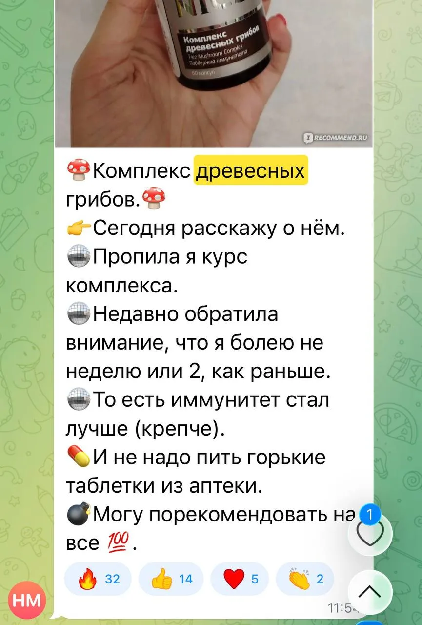 Стала реже болеть после курса ДРЕВЕСНЫХ ГРИБОВ 👆