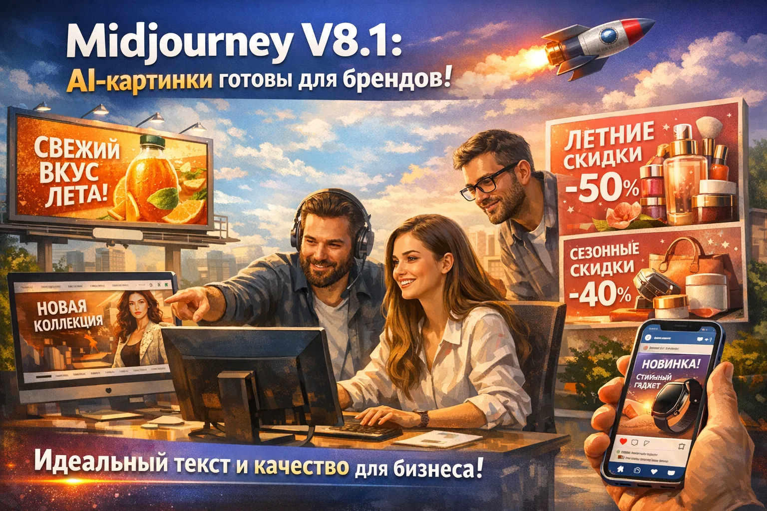 Midjourney V8 наконец сделал AI-картинки пригодными для реального бренд-контента 🚀