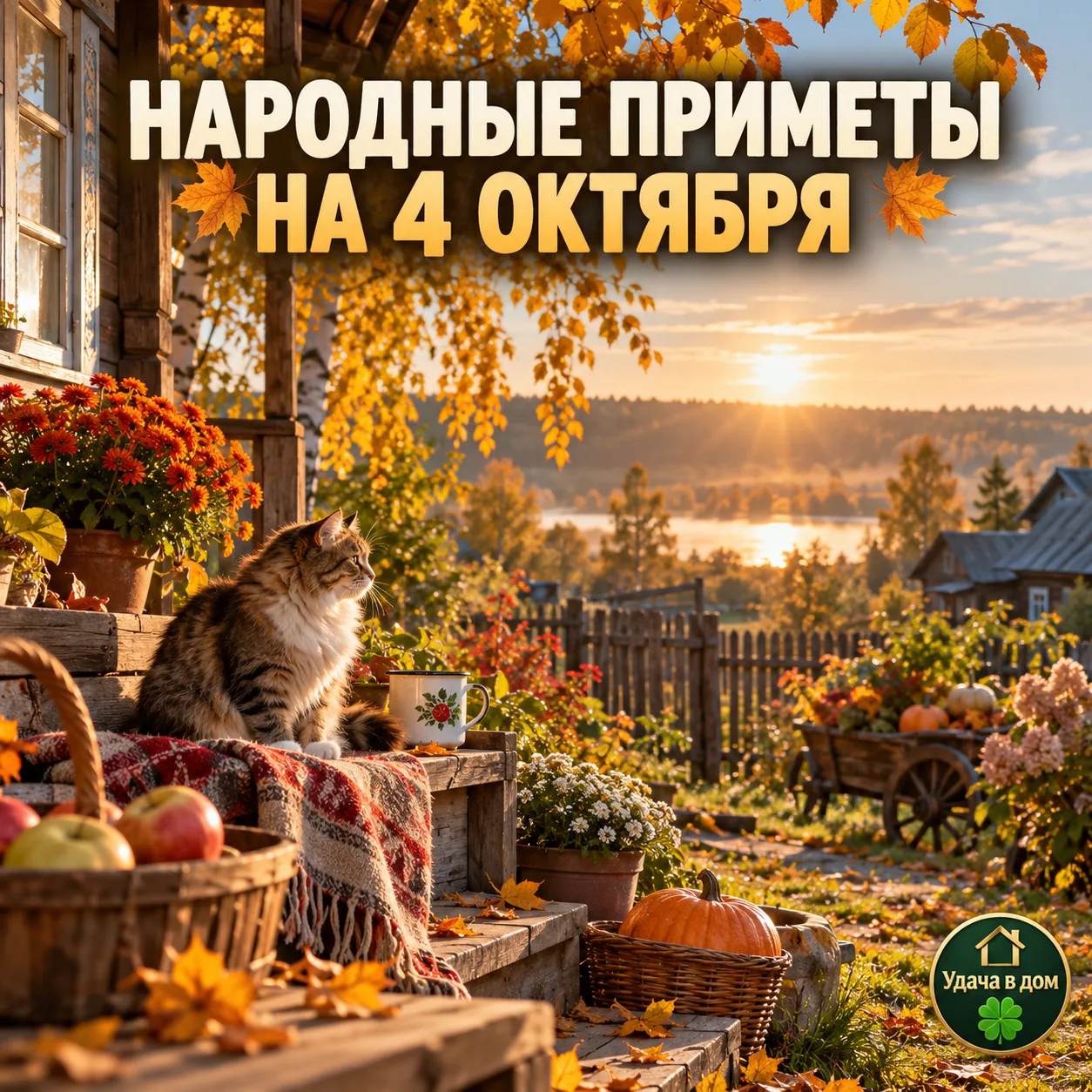 🌿 НАРОДНЫЕ ПРИМЕТЫ НА 4 ОКТЯБРЯ 🌿