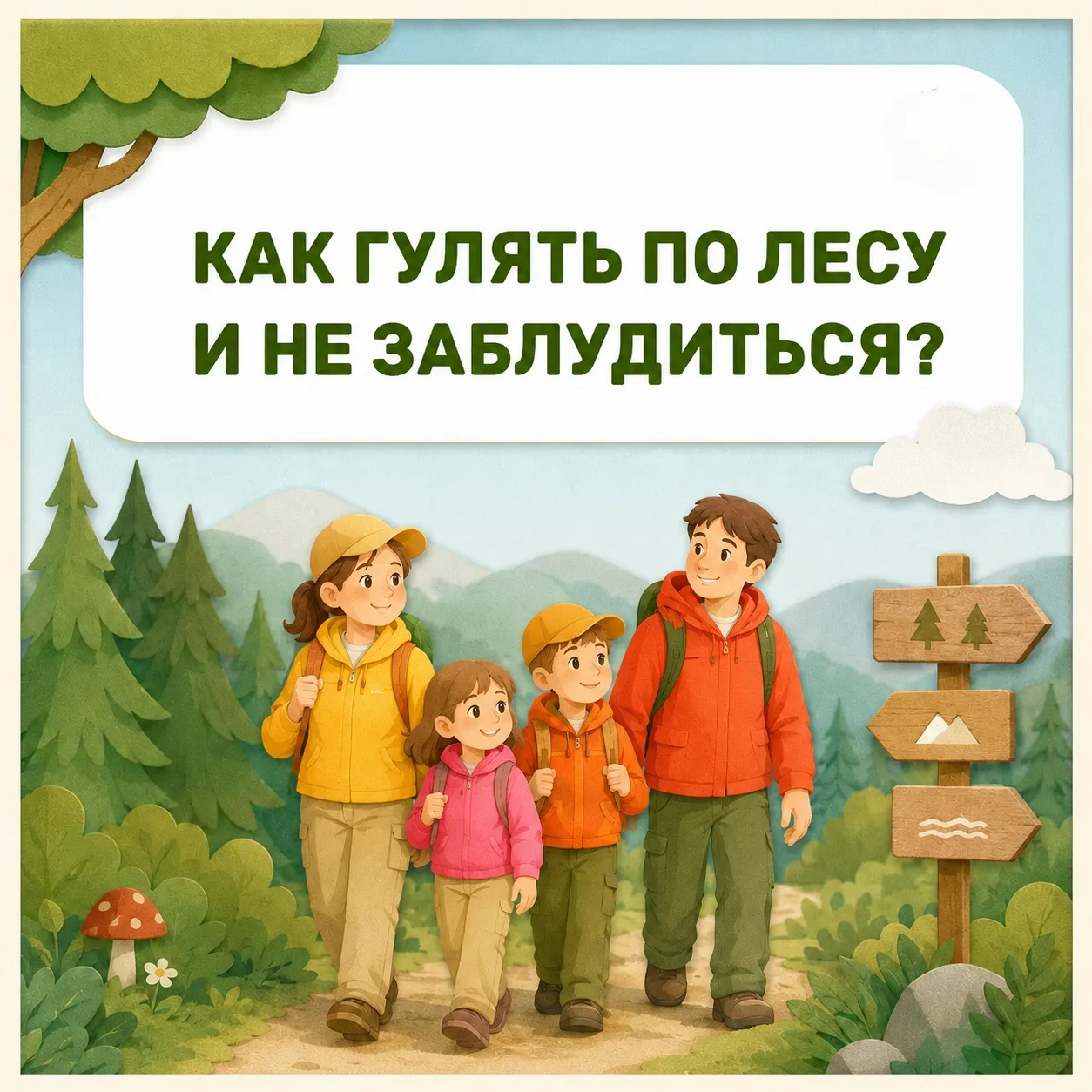 🌲  Лесной поход — это отличный способ отдохнуть на природе и провести время с семьёй. ...