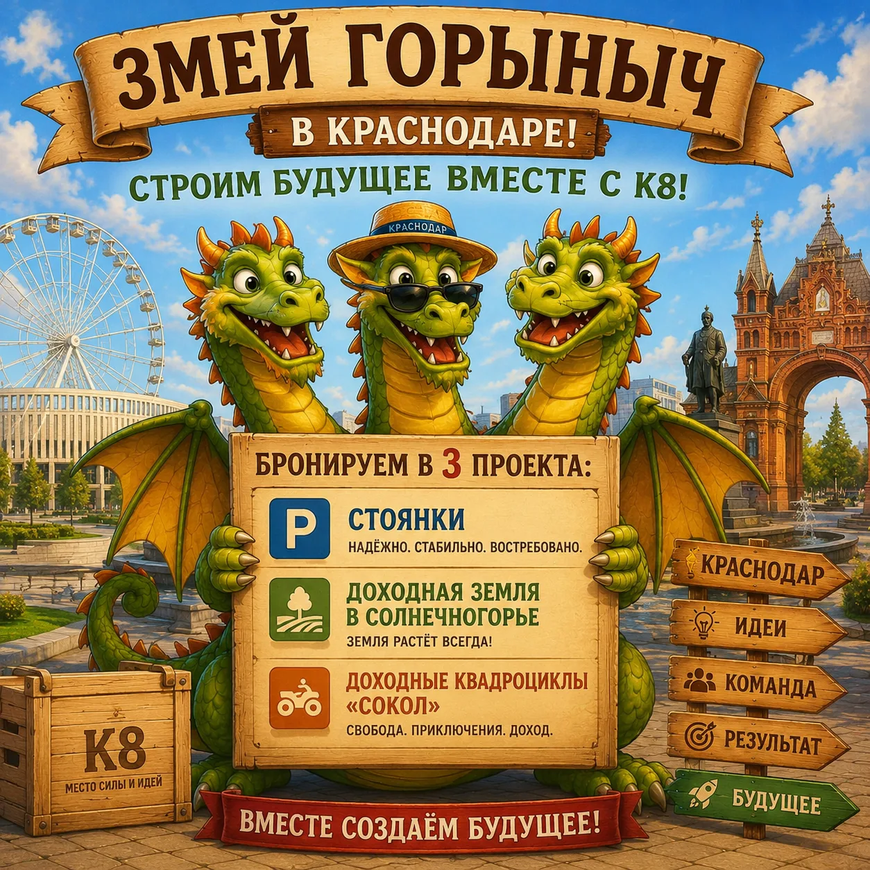 Текущие брони в проекты К8💰