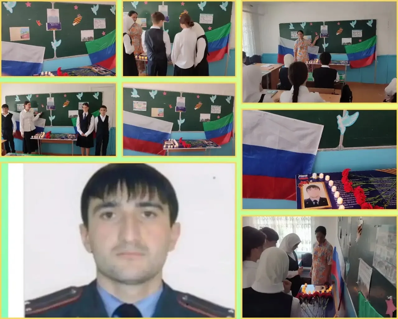 8 «в» класс провёл акцию «Парта героя: помним, гордимся»