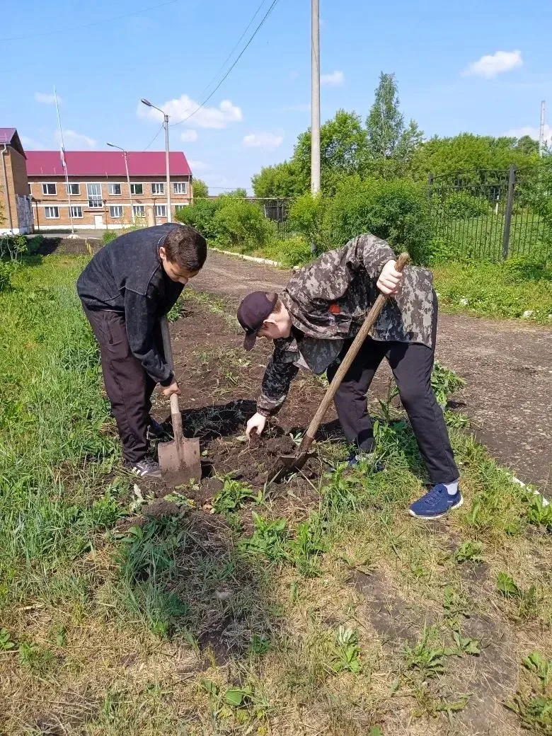Сегодня мальчики на практике  пропалывали картофель! Чистоте не участке быть!
Как говориться до и по
