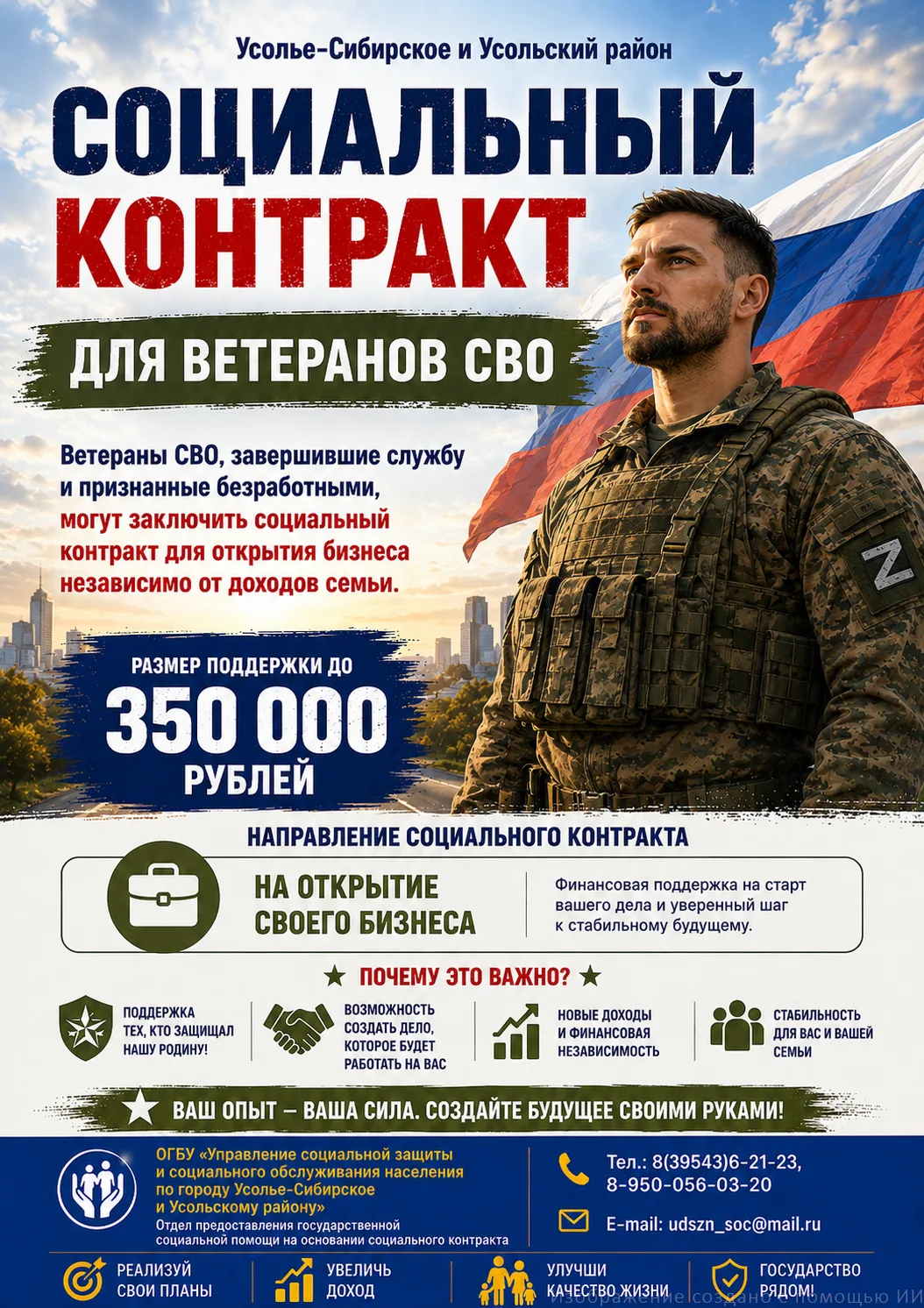 ⭐️ С 2026 года действует новое направление социального контракта для ветеранов СВО