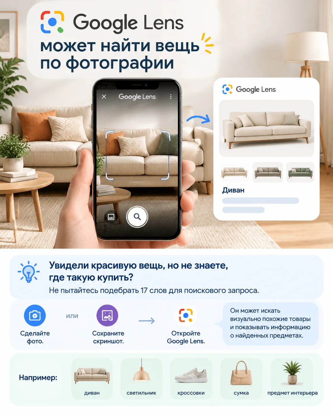 🪄 Google Lens может найти вещь по фотографии