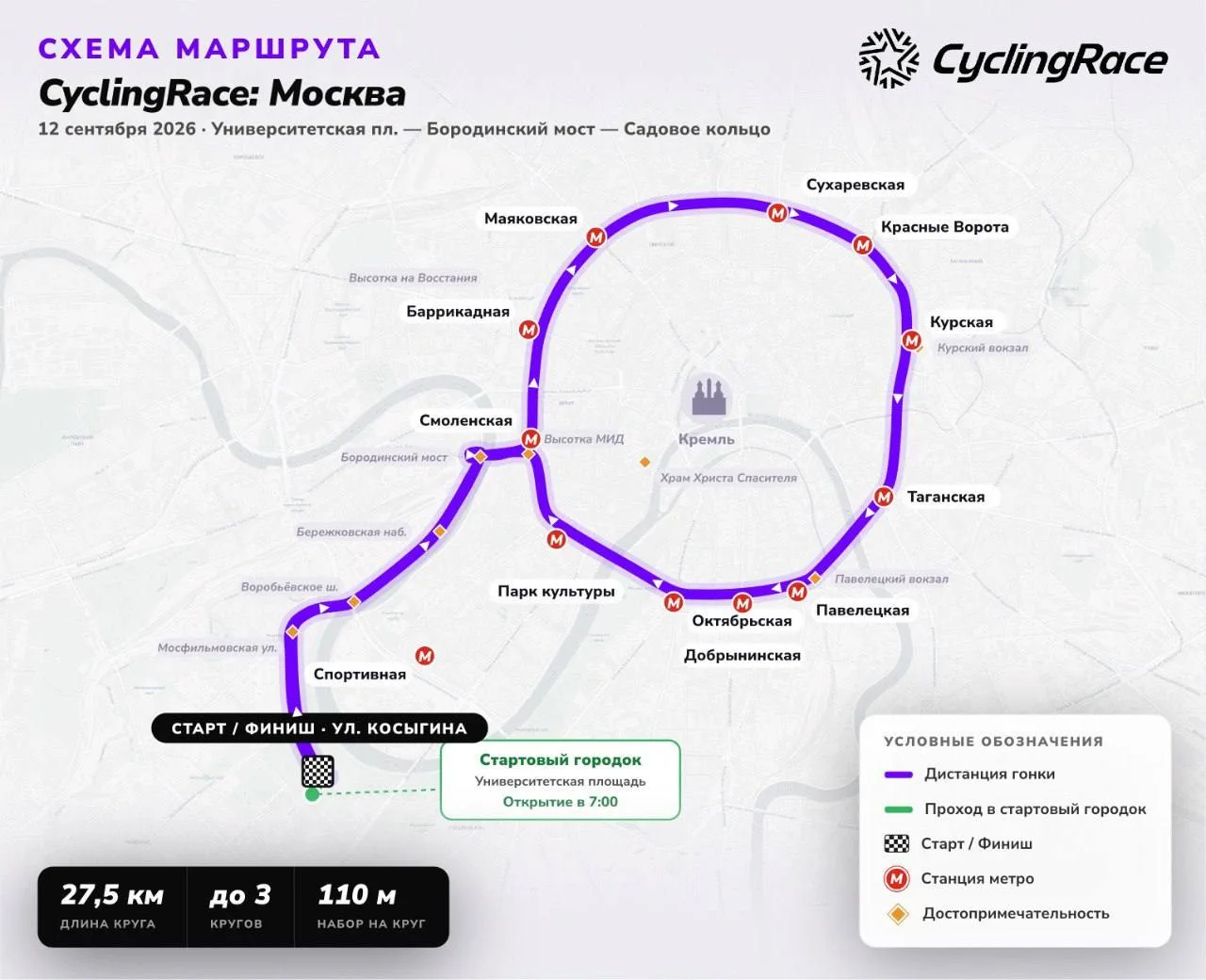 🤩Откройте для себя самый невероятный маршрут сезона – на велогонке «Москва»!