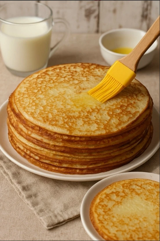 🥞 Блины на кефире — мягкие, пористые и очень вкусные  Решила приготовить блины на кефире для семьи. 