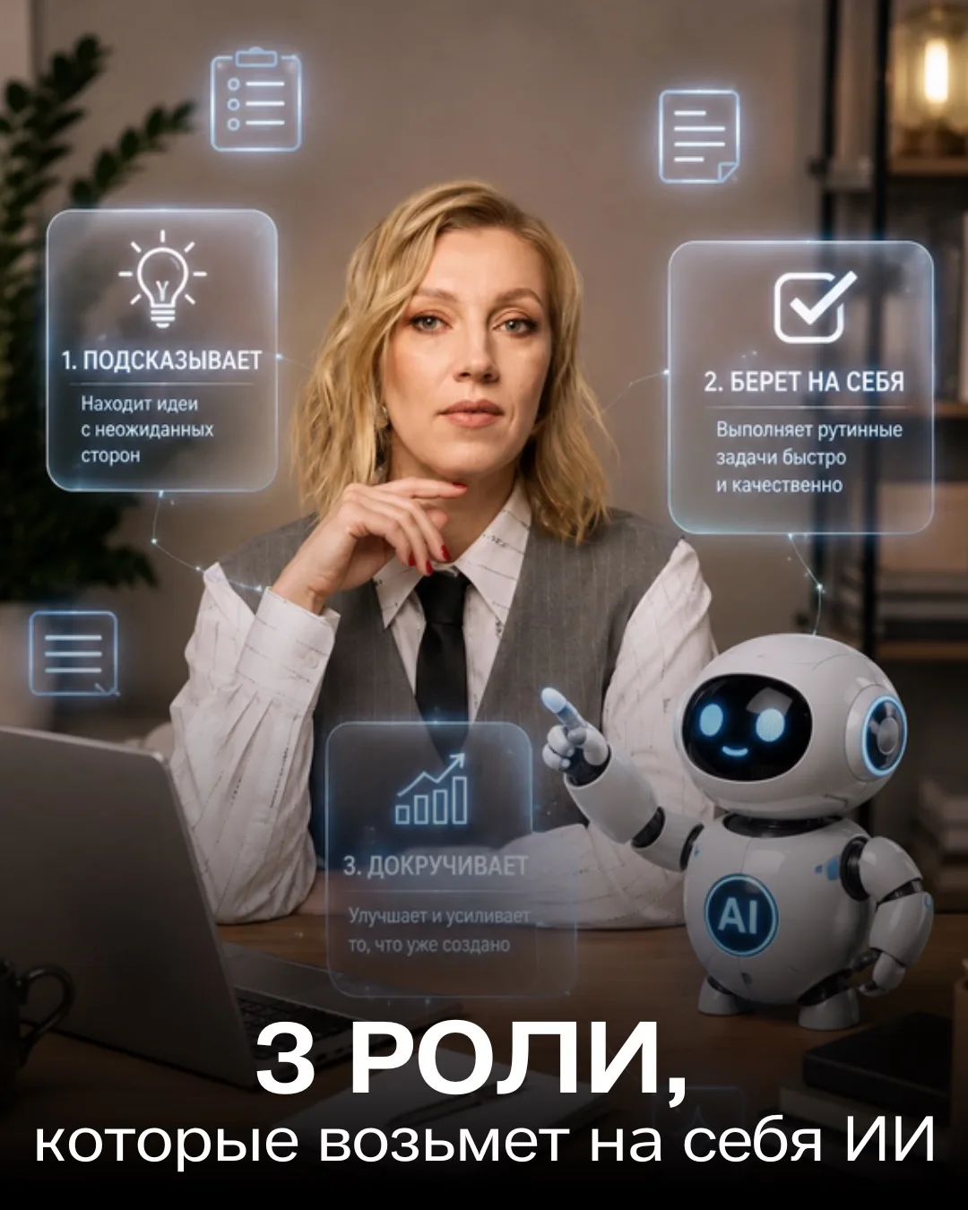 3 роли, которые может взять на себя ИИ 🤖

ИИ – это не просто чат, который отвечает на вопросы. Он м