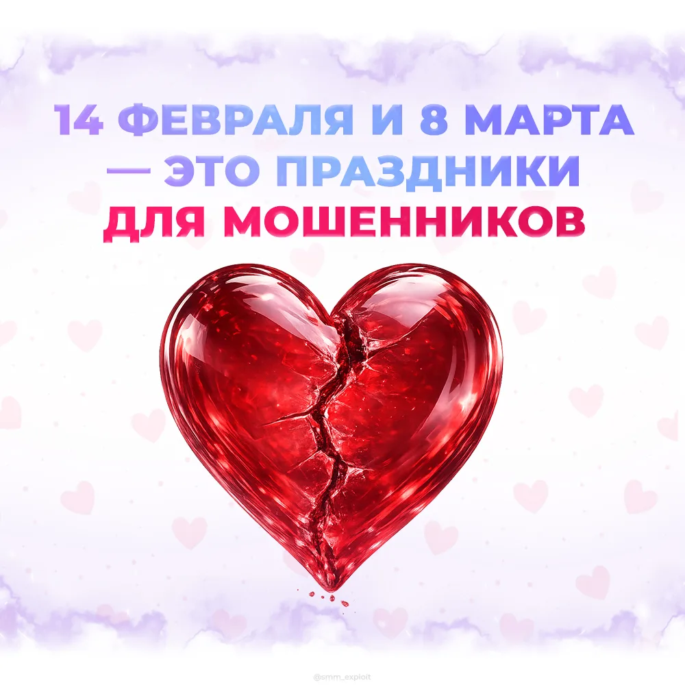 💜 14 февраля и 8 марта - это праздники для мошенников