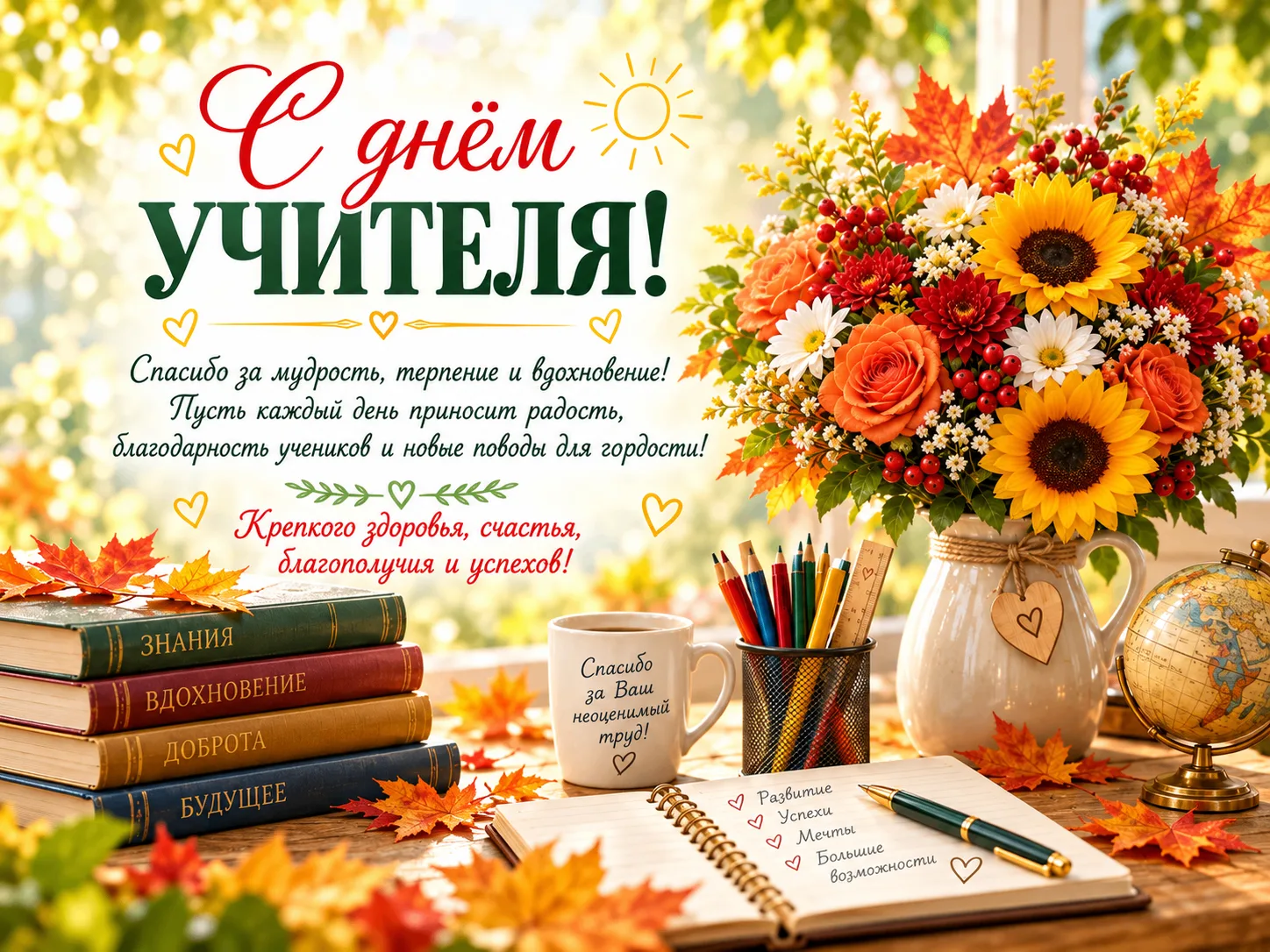 Уважаемые педагоги, поздравляем вас с Днём учителя!