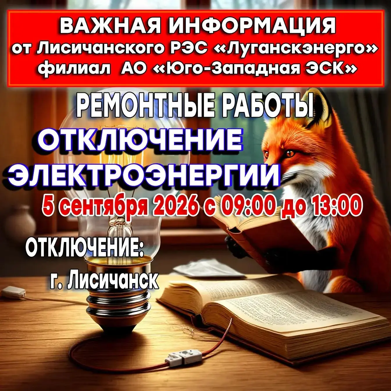 ‼️ Уважаемые жители городского округа город Лисичанск