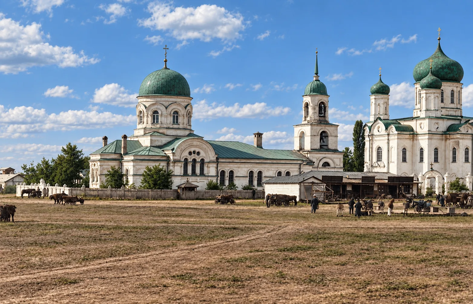 📷 Богучар. Соборный комплекс на центральной площади. Начало XX века
