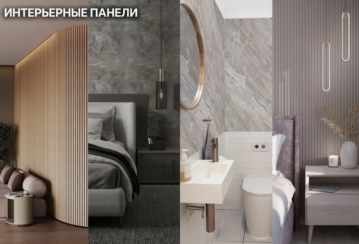 🛋 Интерьерные панели: когда стена становится искусством.