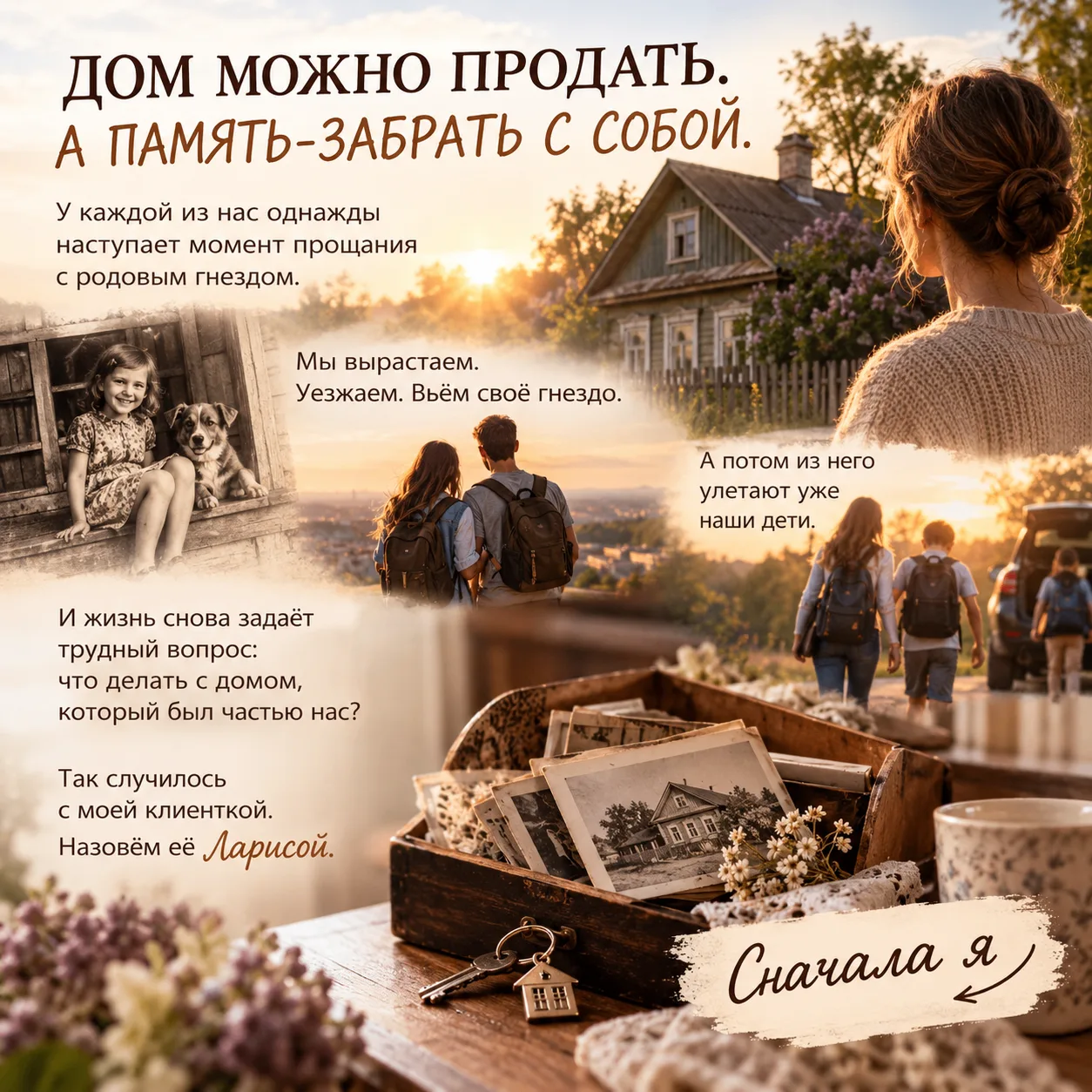 ДОМ МОЖНО ПРОДАТЬ. А ПАМЯТЬ-ЗАБРАТЬ С СОБОЙ.