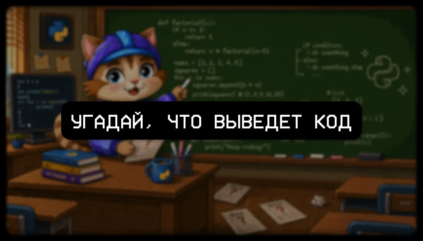 🐍 ТЕСТ-ДРАЙВ PYTHON. УГАДАЙ ЧТО ВЫВЕДЕТ КОД

Три вопроса. Один правильный ответ. Поехали 🚀

Ответы
